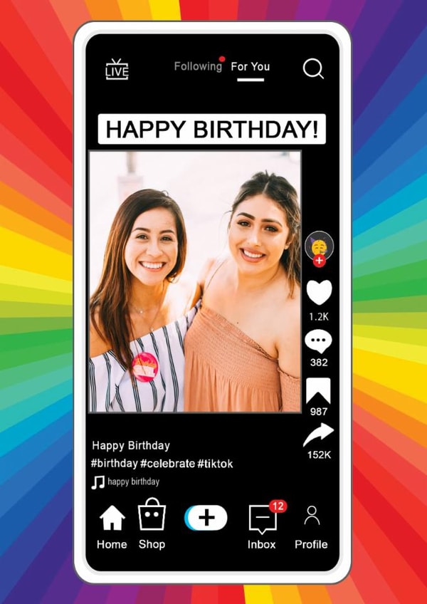 Fun Birthday Card - TikTok created by Mo&Co