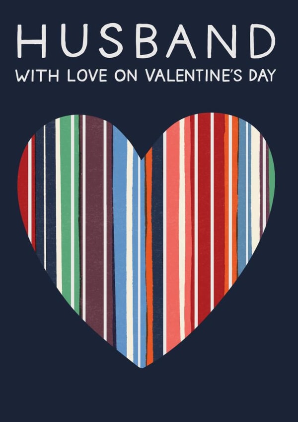 Classic Valentine's Day Card - For Husband - Heart created by Laura Darrington Design Ltd.