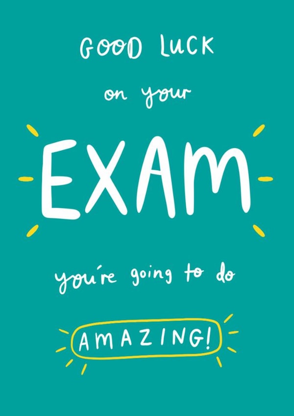 Classic Exams Card - You’re Going To Do Amazing created by Sophie Kent Illustration