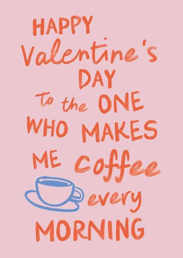 Cute Valentine's Day Card - Morning Coffee created by Sweetlove Press