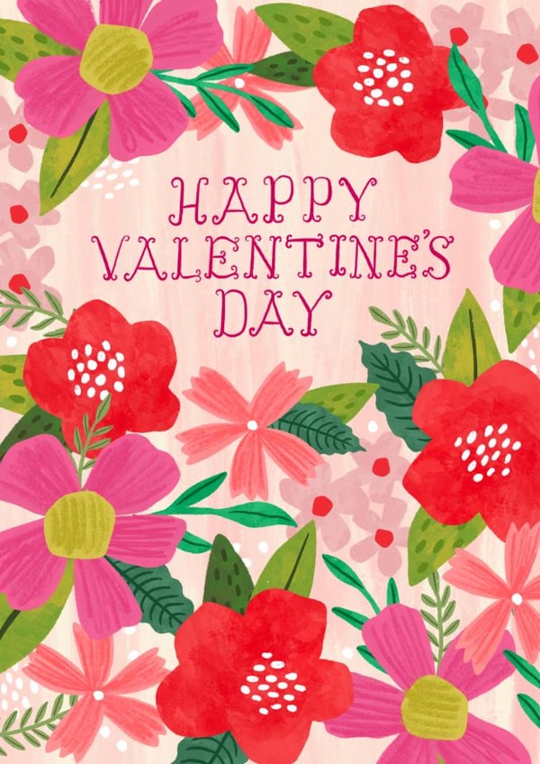Pretty Valentine's Day Card - Flowers - For Her created by Kay Wolfersperger