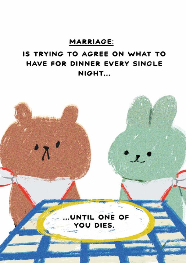 Funny Valentine's Day Card - Bearly Getting By - Marriage Is created by JOLLY AWESOME