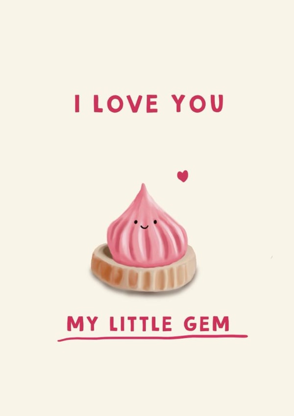 Cute Valentine’s Day Card - My Little Gem created by Giddy Kipper