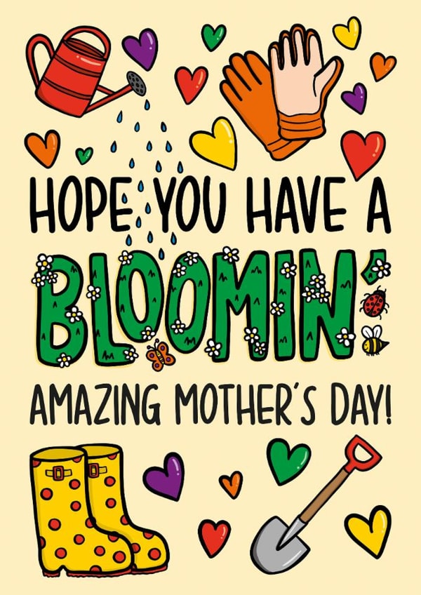 Cute Mother's Day Card - Gardening - Bloomin Amazing created by TeePee Creations
