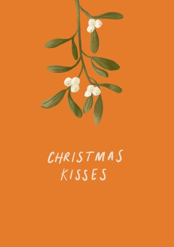 Classic Christmas Card for Partner - Christmas Kisses - Mistletoe created by By Beck