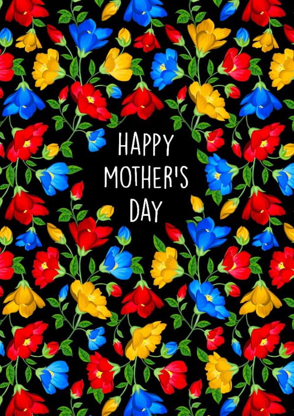 Pretty Mother's Day Card - Bright Florals created by Poppy & Mabel