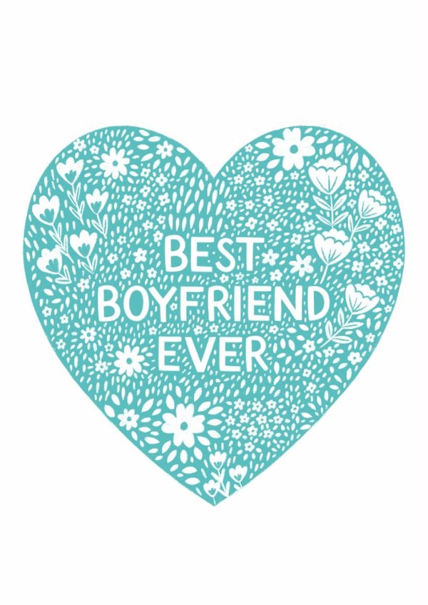 Pretty Valentine's Day Card - Best Boyfriend Ever created by Pear Tree Press