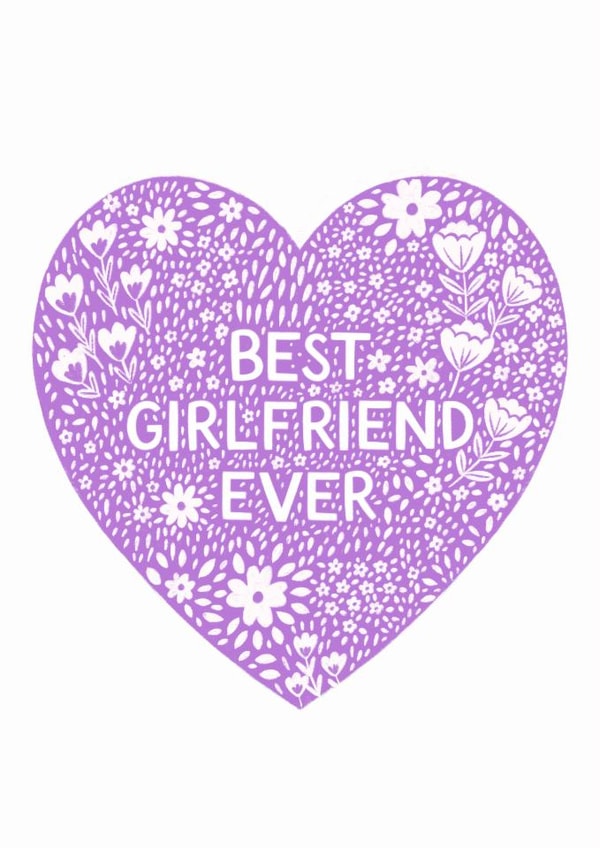 Pretty Valentine's Day Card - Best Girlfriend Ever created by Pear Tree Press
