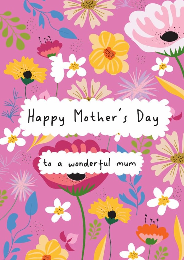 Pretty Mother's Day Card - Colourful Florals created by @Laura Lonsdale Designs