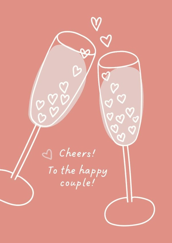 Pretty Wedding Card - Cheers! created by Fern Designs
