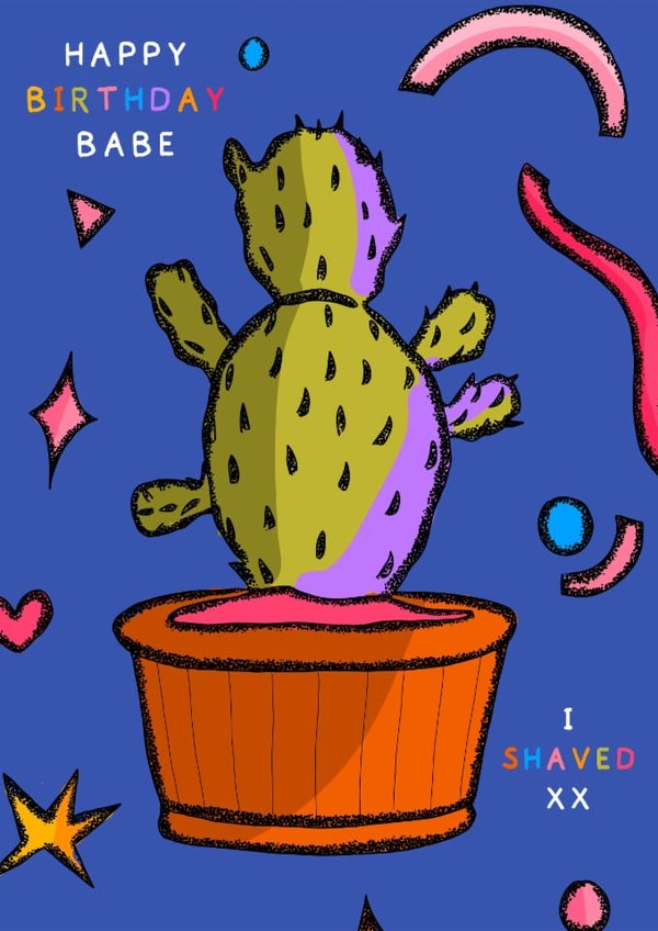 Funny Birthday Card - Shaved created by Freya Niamh Design