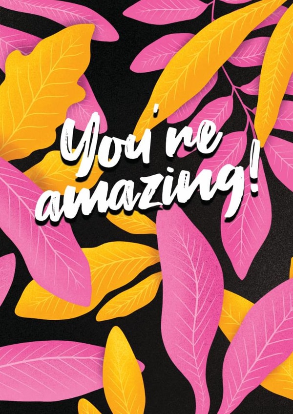 Bright Congratulations Jungle Card - You're Amazing! created by James Cluer