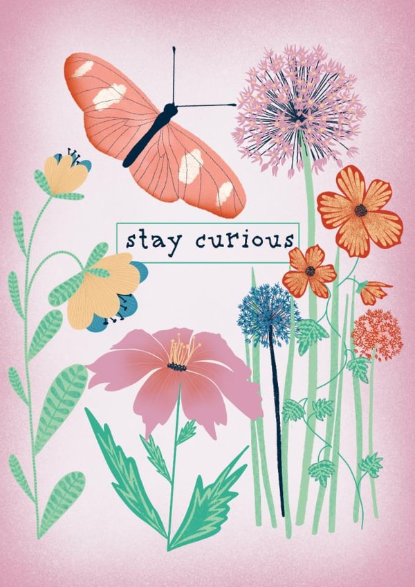 Pretty Just Because Card - Flowers - Stay Curious created by Nici Gabriel Designs