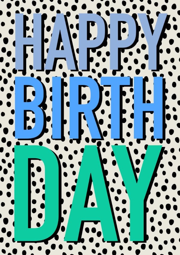 Classic Birthday Card - Polkadot Design - Simple created by Hey Ves Designs