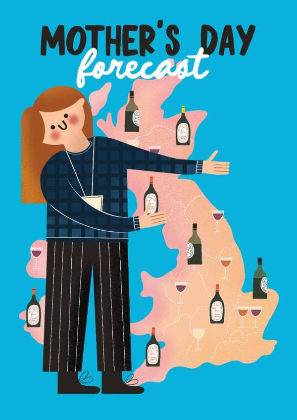 Funny Mother's Day Card - Wine Forecast - Weather created by AbiGoLucky