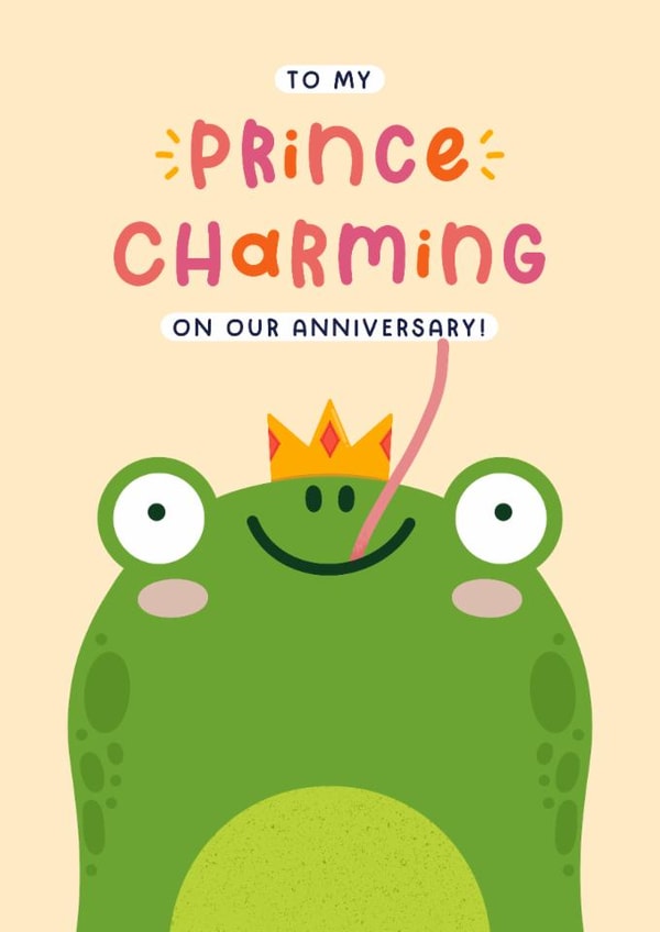 Cute Anniversary card - Prince Charming - Frog created by Joanne Hawker