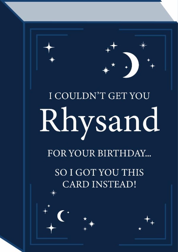 Fun Birthday Card - ACOTAR - Rhysand created by Tiger Feet Creations