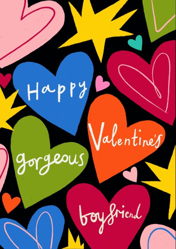 Classic Valentine's Day Card - Gorgeous Boyfriend created by @AimeeStevens.Design