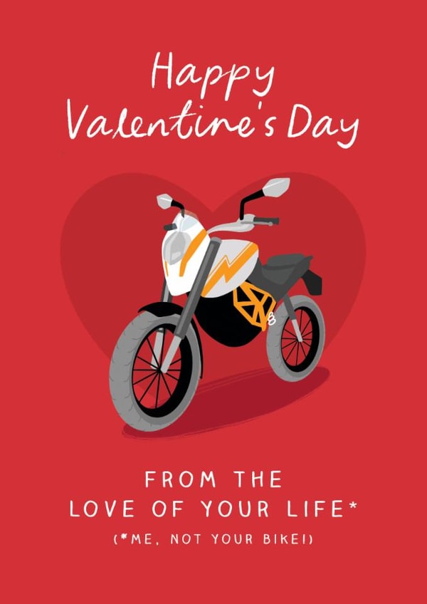 Cute Valentine's Day Card - Motorbike - Love Of Your Life created by The Cake Thief