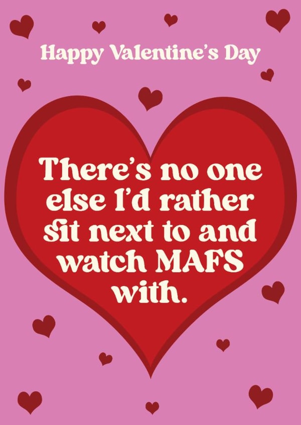 Funny MAFS Valentine's Day Card - Reality TV - Couple Goals created by Foggish