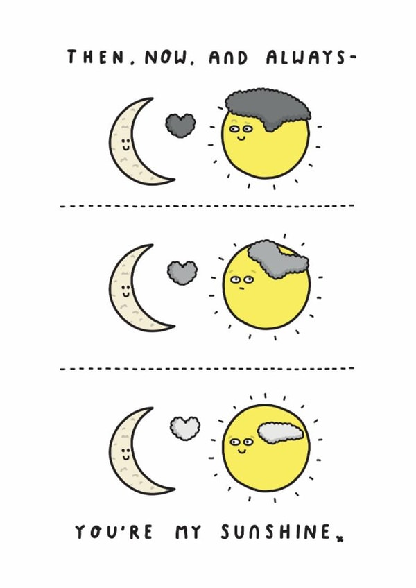 Funny Valentine's Card - Then, Now, And Always - You're My Sunshine! created by mungo and shoddy
