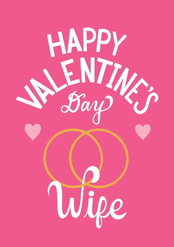 Classic Valentine's Day Card - Wife - Wedding Rings created by Angelicabydesign