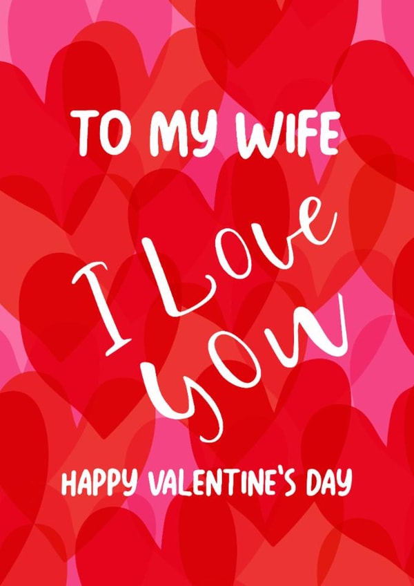 Classic Valentine's Day Card - For Wife - I Love You created by Geordies Love Gin