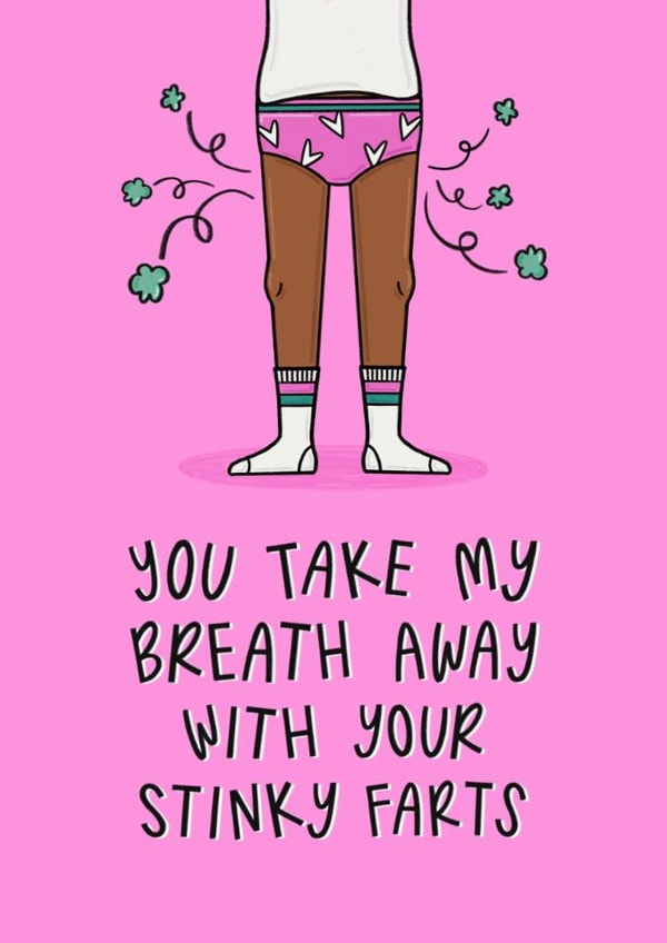 Funny Valentine’s Day Card - You Take My Breath Away - For Her created by Muses & May