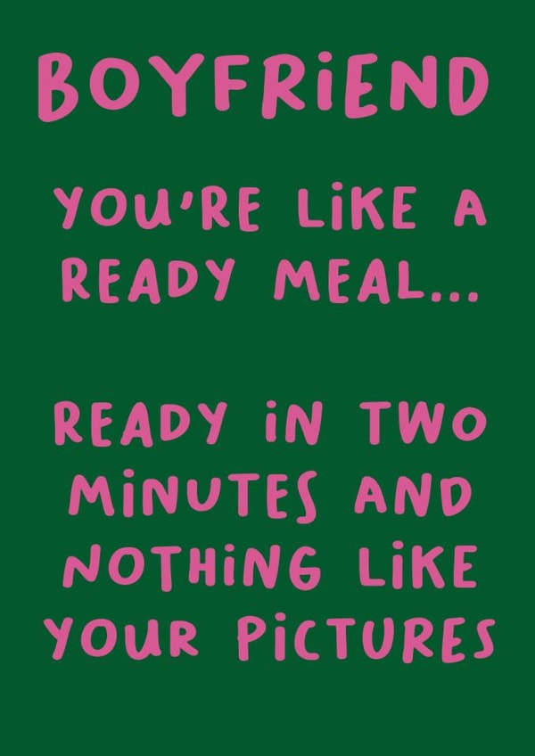 Funny boyfriend valentines day card created by Red Koala