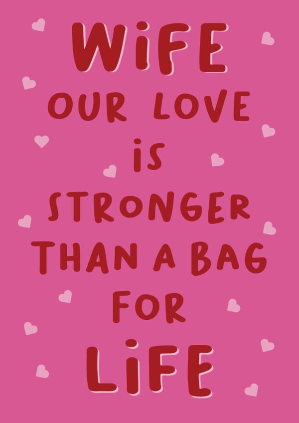 Funyn valentines day card for your wife created by Red Koala