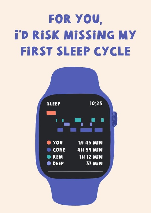 Cute Valentine's Day Card - Sleep Cycle - Watch created by @tikkled.pink