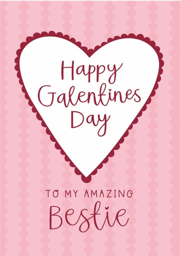 Cute Galentine's Day Card - Amazing Bestie created by Two For Joy Illustration