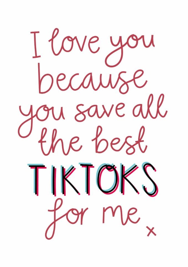 Funny Valentine's Day Card - TikTok Videos created by Two For Joy Illustration