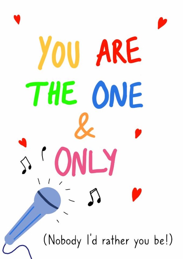 Funny romantic card for your one and only special person. created by AJL Designs