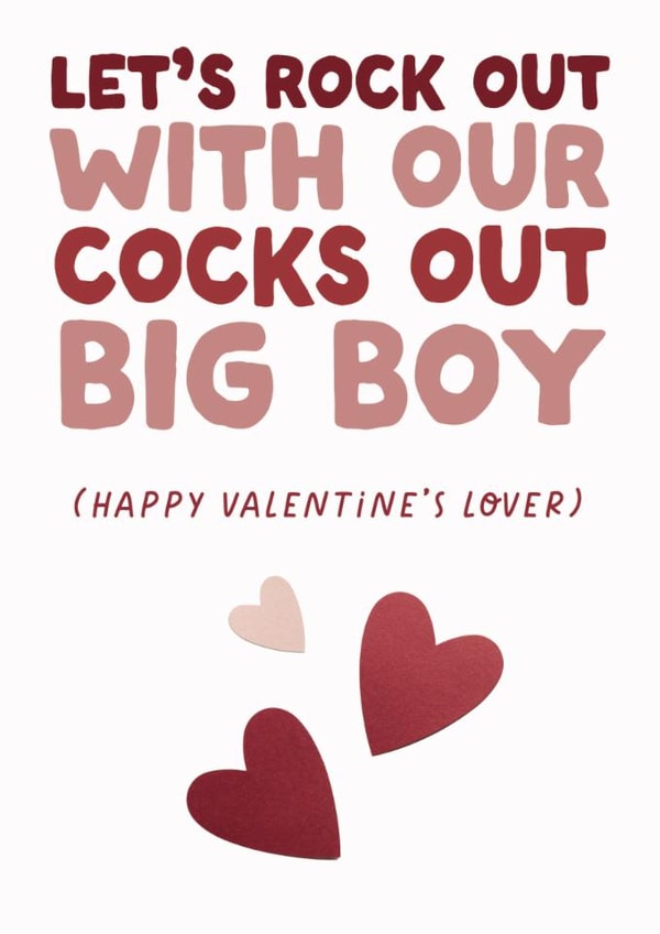 Rude Valentine's Card - For Him - Rock Out - LGBTQ+ created by The Buddy Fernandez Card Co.
