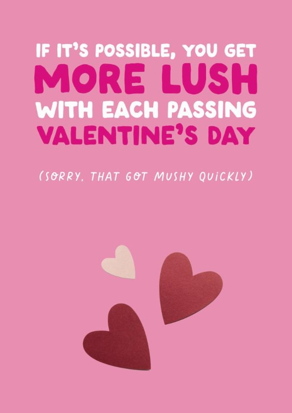 Cute Valentine's Day Card - Lush - Hearts created by The Buddy Fernandez Card Co.