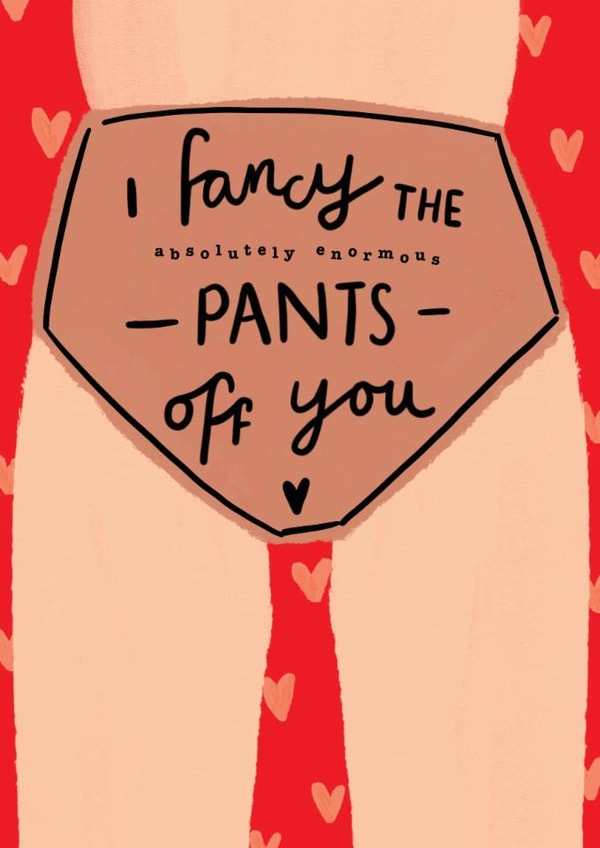 Cheeky Valentine’s Day card for her. Humorous Bridget Jones quote. created by Little Mono