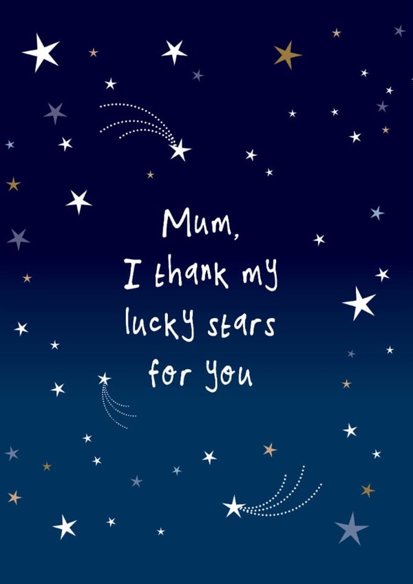 Cute Mother's Day Card - Count My Lucky Stars - Sweet Stargazing created by Bow & Bell
