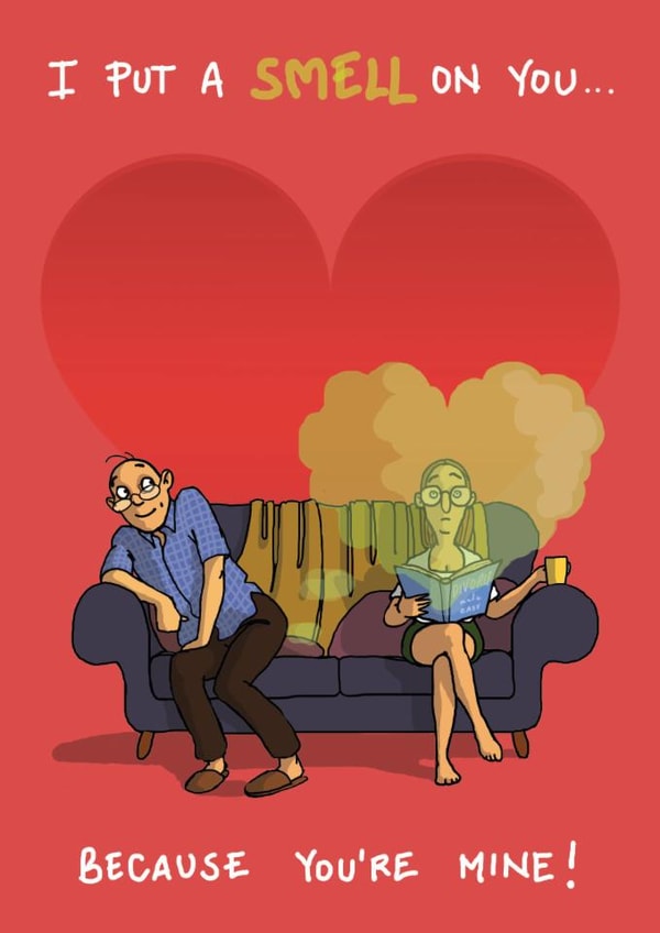 Funny Valentine's Day Card - Put A Smell On You created by Bryony Jackson Walters