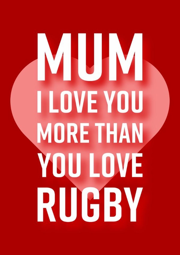 Funny Mother's Day Card - Rugby created by PEA GREEN PRINTS