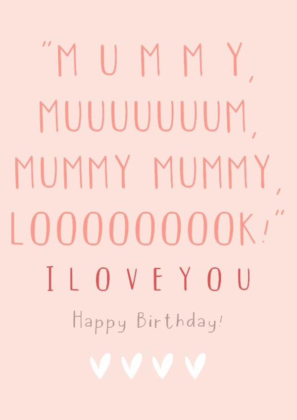 Funny Birthday Card - Mummy Look created by Little Prints Fred Designs
