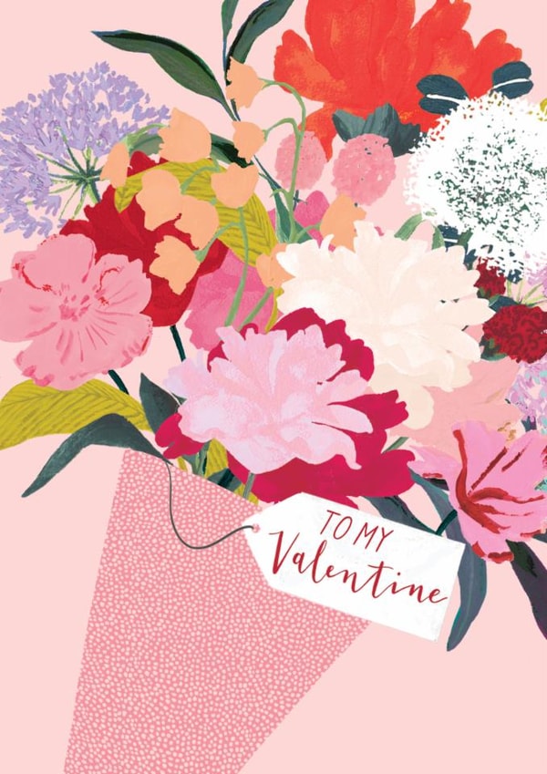 Pretty Valentines Card - Floral Bouquet - To My Valentine created by Louise Tiler