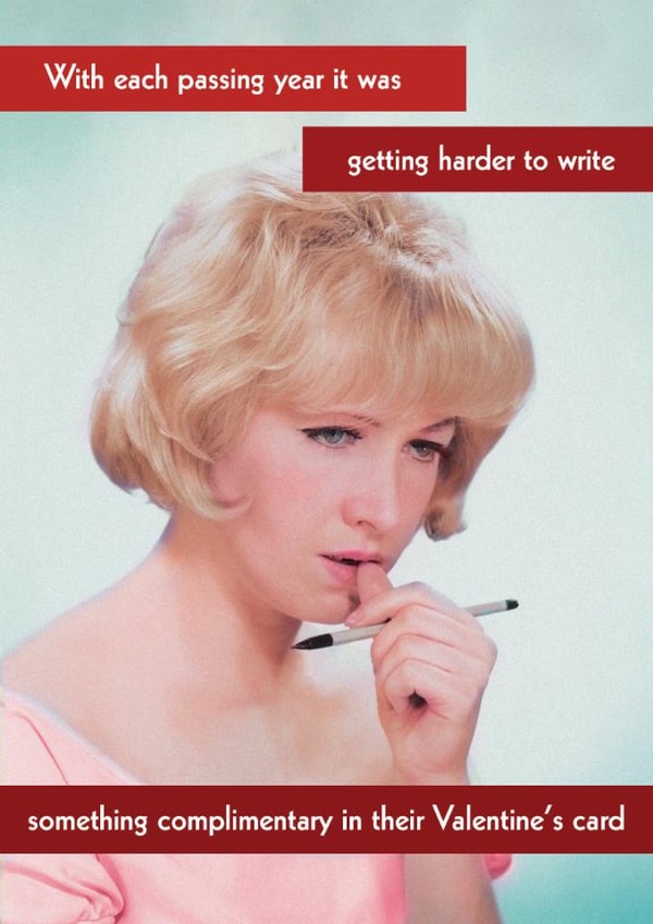 Funny Valentine's Card - Complimentary Card created by Quitting Hollywood
