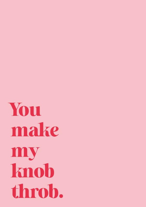 Cheeky Valentine's Day Card - Knob Throb - For Her created by Alicia Maude Cards