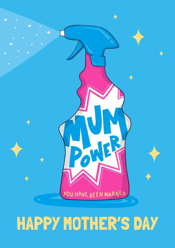 Fun Mother’s Day Card - Mum Power - You Have Been Warned created by Running with Scissors