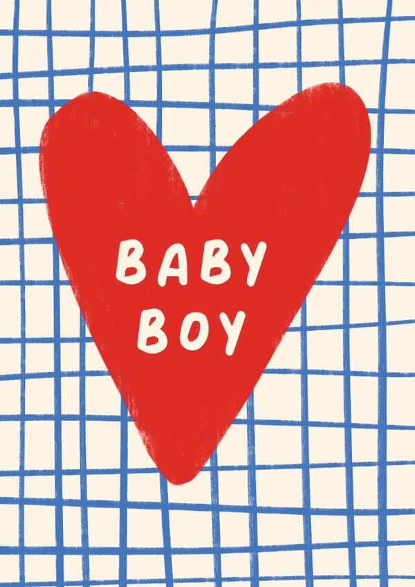 Classic New Baby Card - Baby Boy created by Print & Pigment