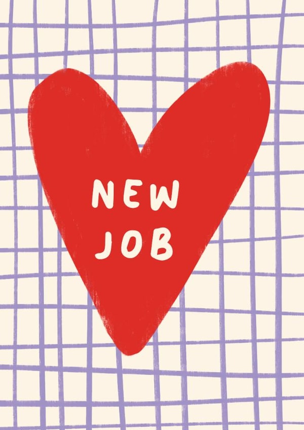 Classic New Job Card - Heart created by Print & Pigment