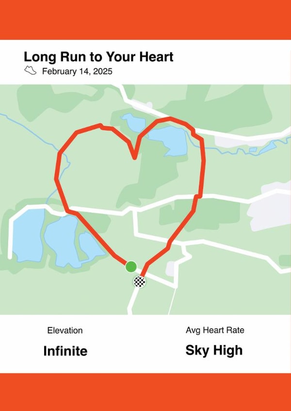 Funny Strava Valentine's Card - Funny Sporty Running & Fitness created by ClemBow Studio