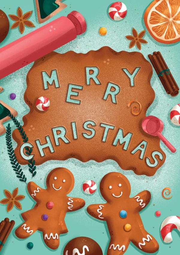 Merry Christmas Gingerbread Baking Card created by EvercrafterDesign