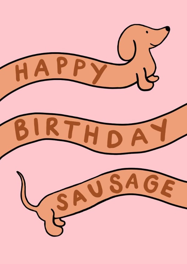 Sausage Dog Birthday Card created by Chloé Street